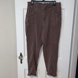 High Waisted Garment Dyed Utility Pants for Women, Old Navy size L